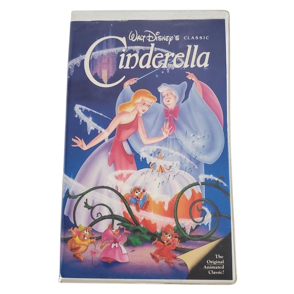 Signed Disney Cinderella VHS Tape with Ilene Woods Autograph Collectible